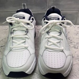 Skechers White and Navy Sneakers NWOTS SIZE 12